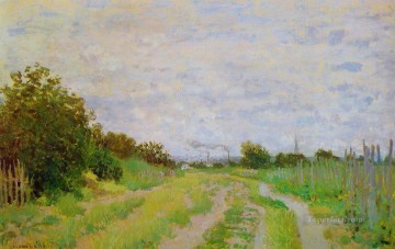  Argenteuil Canvas - Lane in the Vineyards at Argenteuil Claude Monet scenery